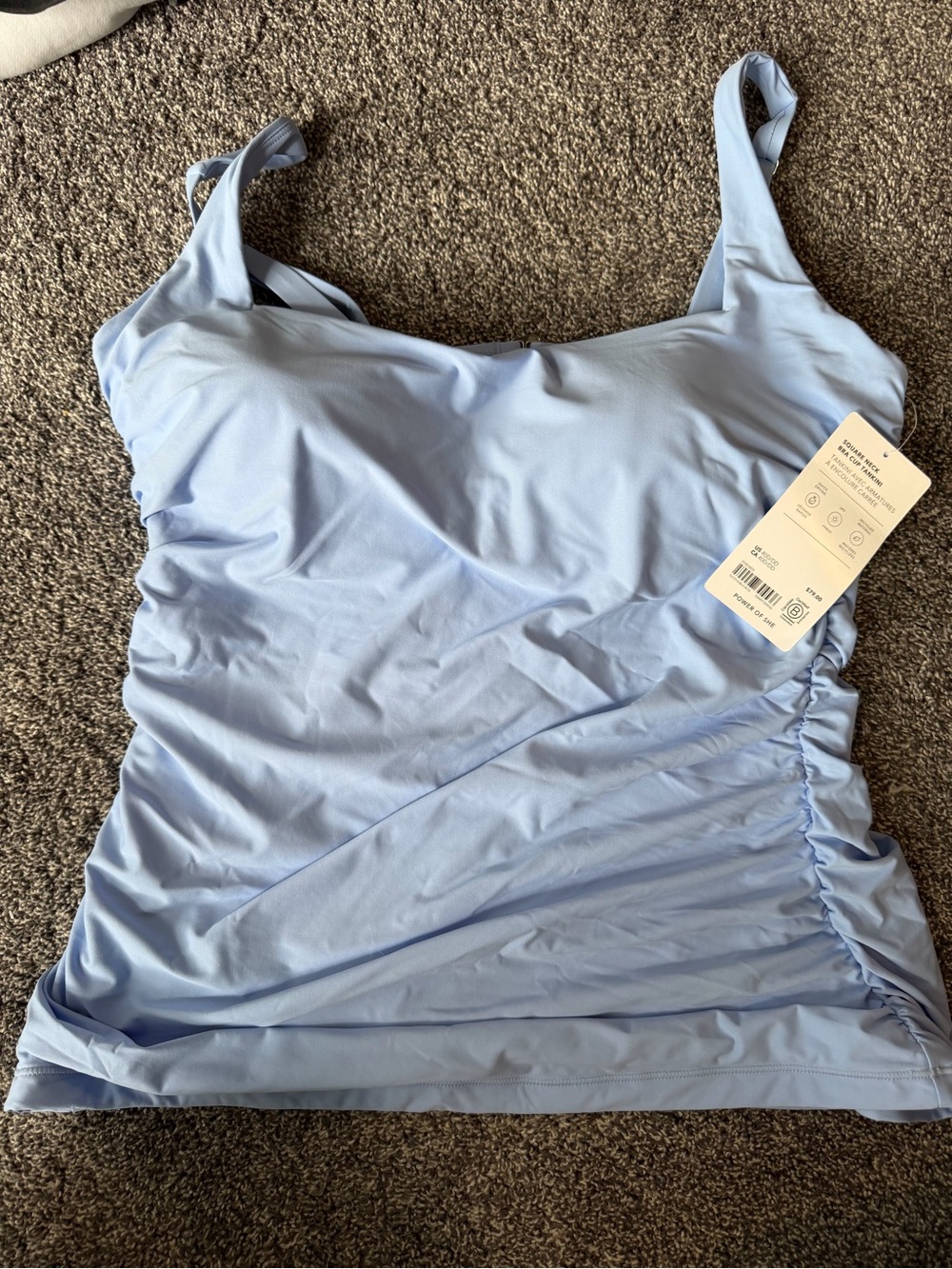 Athleta light blue tankini 40D/DD